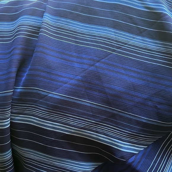 Lauren Ralph Lauren Stripe Print Crinkle Georgette Cascading Ruffle Midi Skirt. - Picture 7 of 16